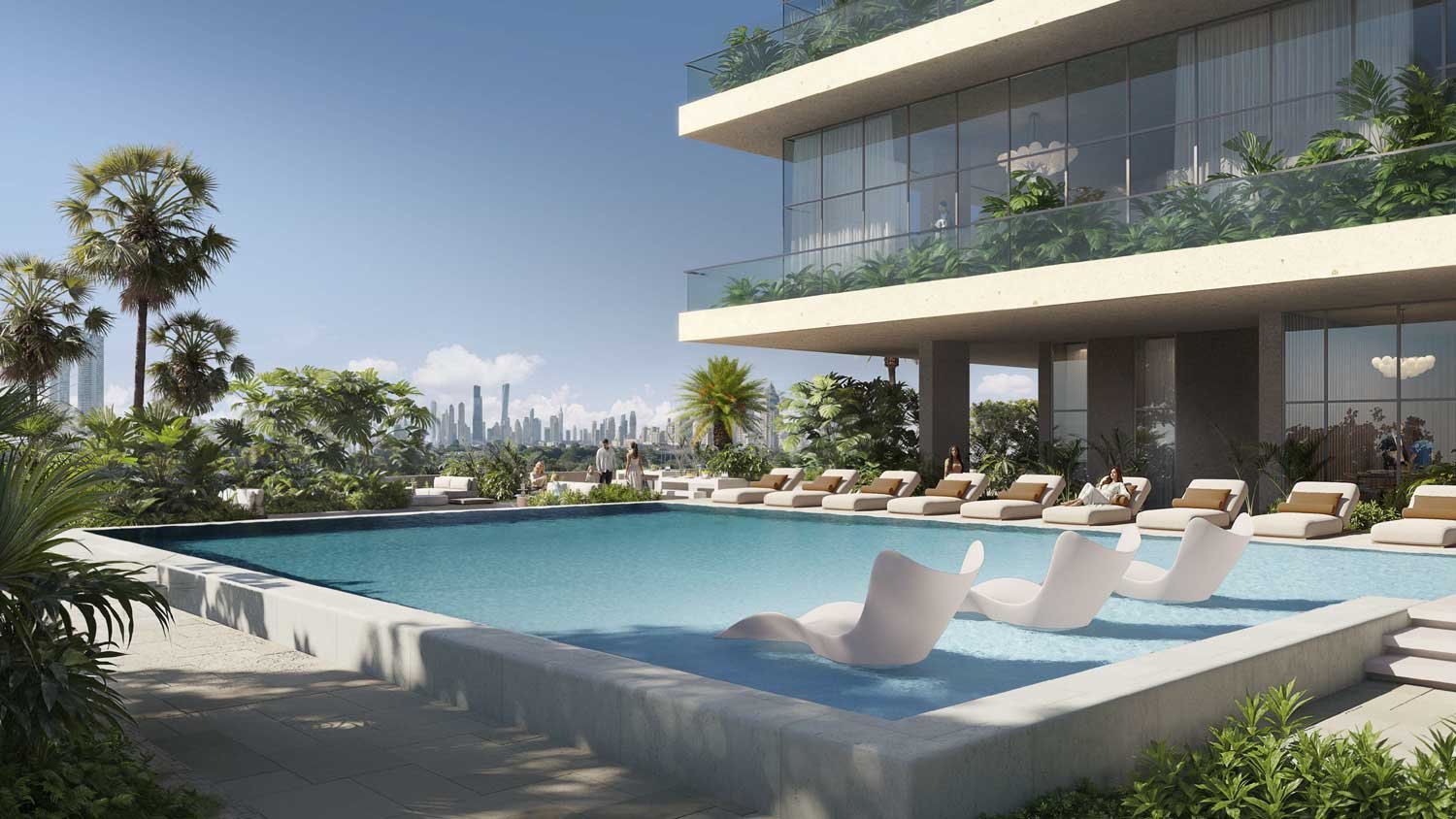 Pool | Pool Deck with Sun Loungers